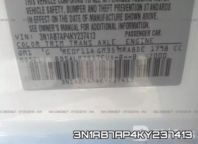 3N1AB7AP4KY237413 фото 9