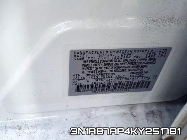 3N1AB7AP4KY251781 фото 2