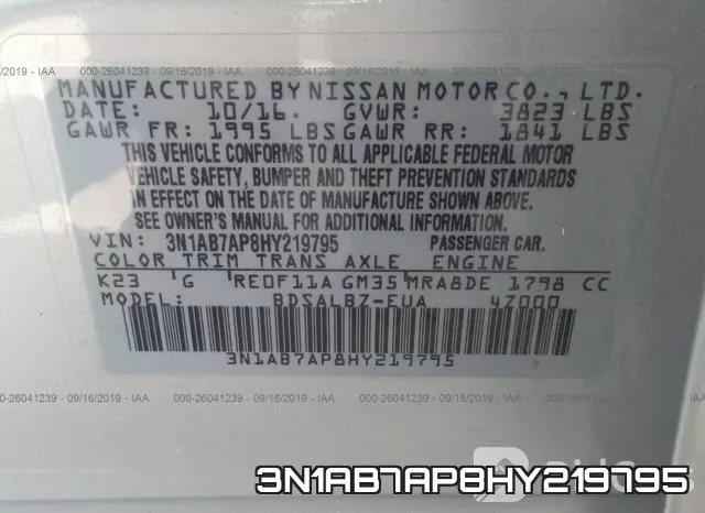 3N1AB7AP8HY219795 фото 10
