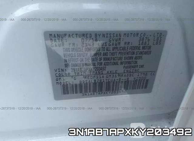 3N1AB7APXKY203492 фото 10