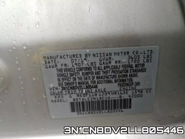 3N1CN8DV2LL805446 фото 2