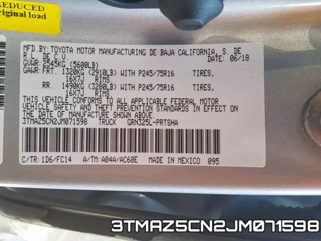 3TMAZ5CN2JM071598 фото 2