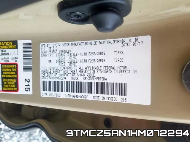 3TMCZ5AN1HM072294 фото 2