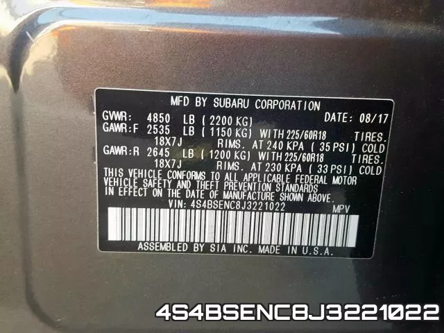 4S4BSENC8J3221022 фото 2