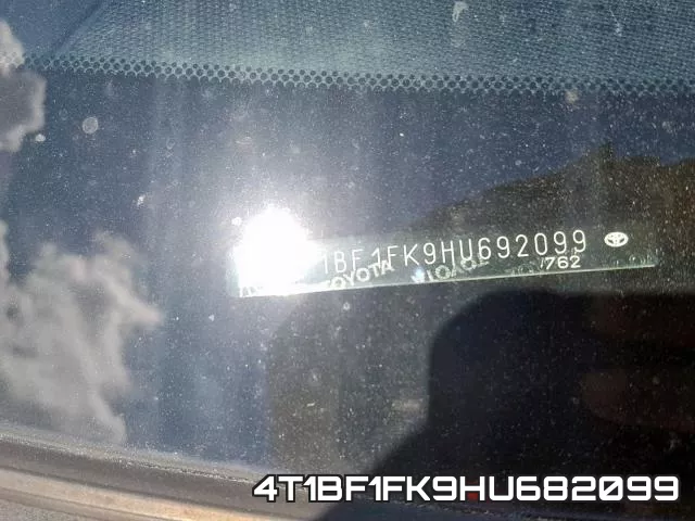 4T1BF1FK9HU682099 фото 2