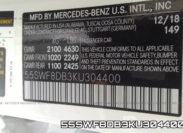 55SWF8DB3KU304400 фото 6