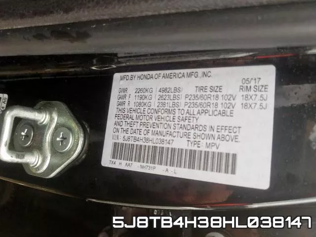 5J8TB4H38HL038147 фото 2