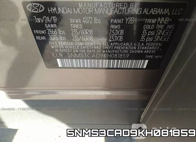 5NMS3CAD9KH081859 фото 10