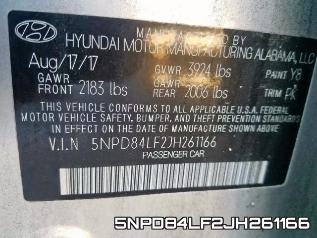 5NPD84LF2JH261166 фото 2