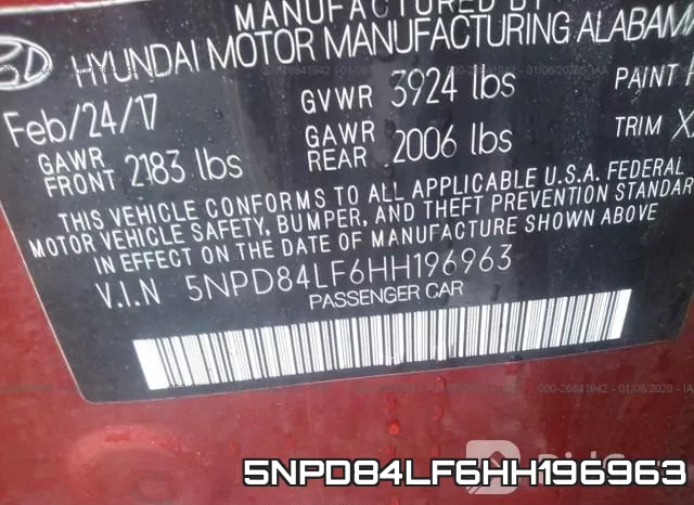 5NPD84LF6HH196963 фото 10