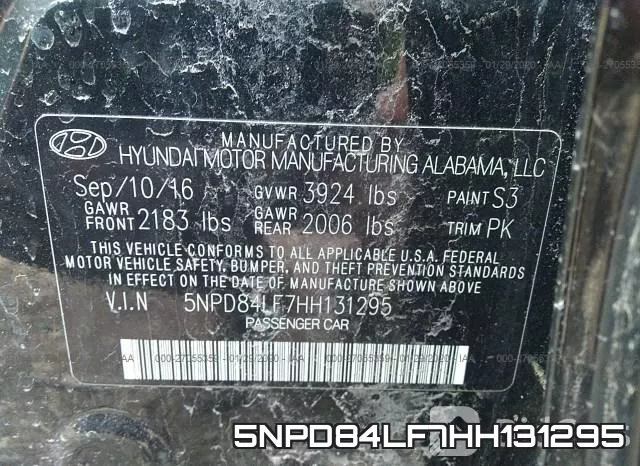5NPD84LF7HH131295 фото 10