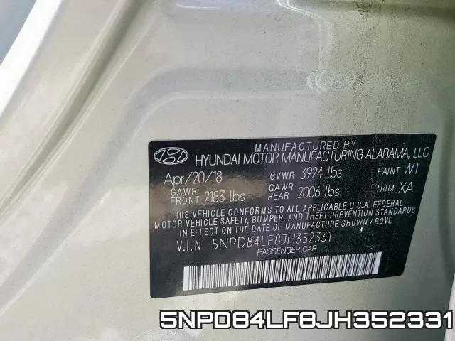 5NPD84LF8JH352331 фото 2
