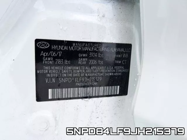5NPD84LF9JH215379 фото 2