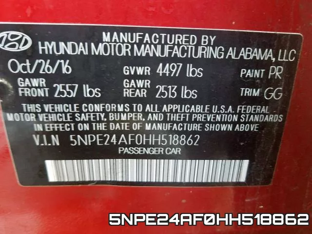 5NPE24AF0HH518862 фото 2