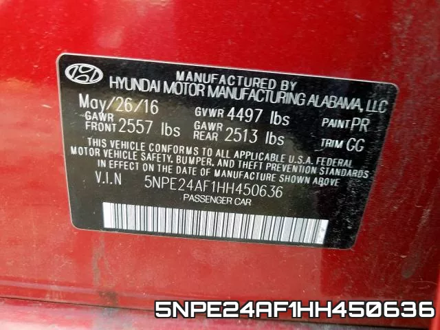 5NPE24AF1HH450636 фото 2