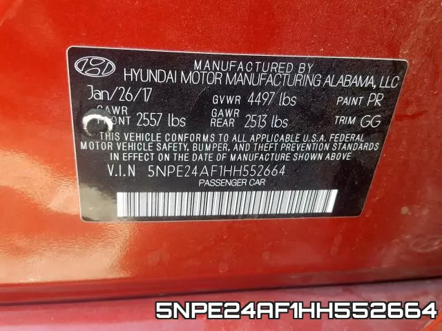 5NPE24AF1HH552664 фото 2