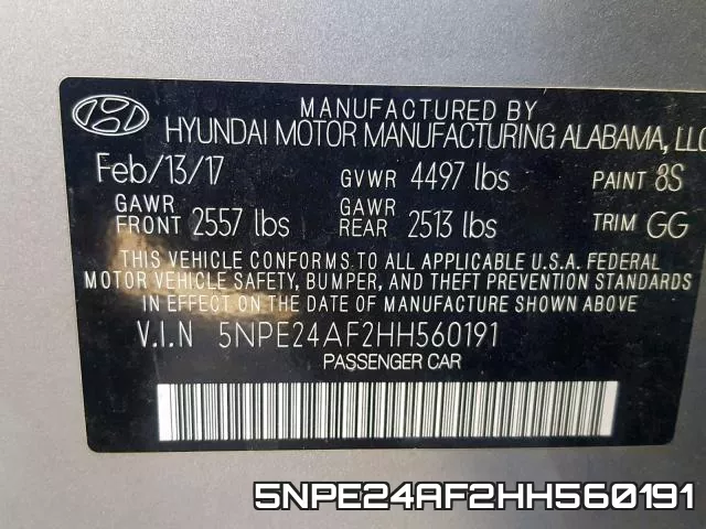 5NPE24AF2HH560191 фото 2