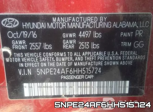 5NPE24AF6HH515724 фото 5