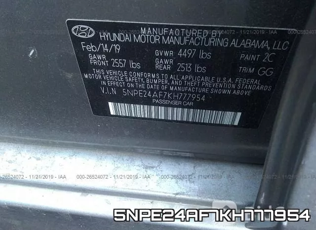 5NPE24AF7KH777954 фото 6