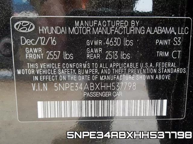 5NPE34ABXHH537798 фото 2