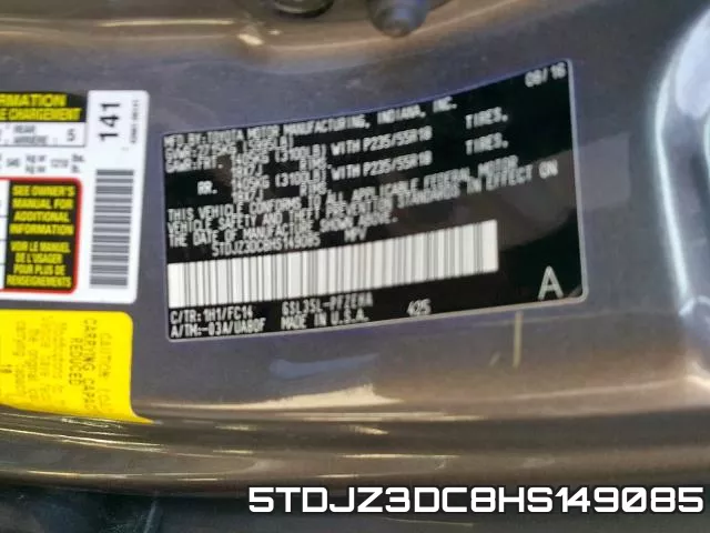 5TDJZ3DC8HS149085 фото 2