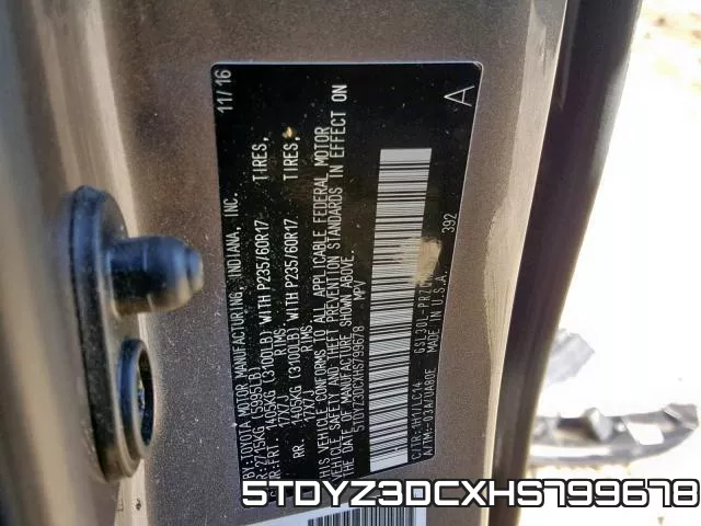 5TDYZ3DCXHS799678 фото 2