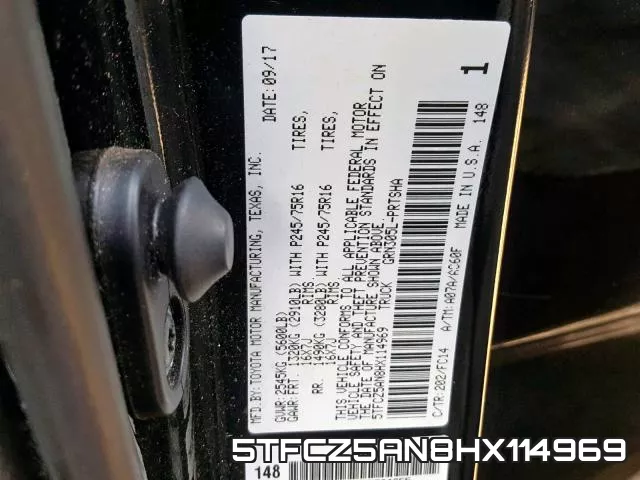 5TFCZ5AN8HX114969 фото 2