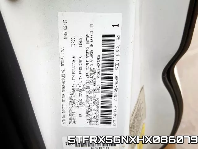 5TFRX5GNXHX086079 фото 2