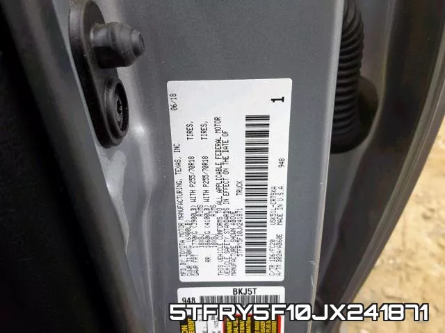 5TFRY5F10JX241871 фото 2