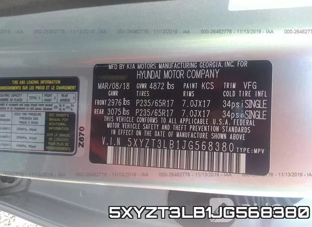 5XYZT3LB1JG568380 фото 8