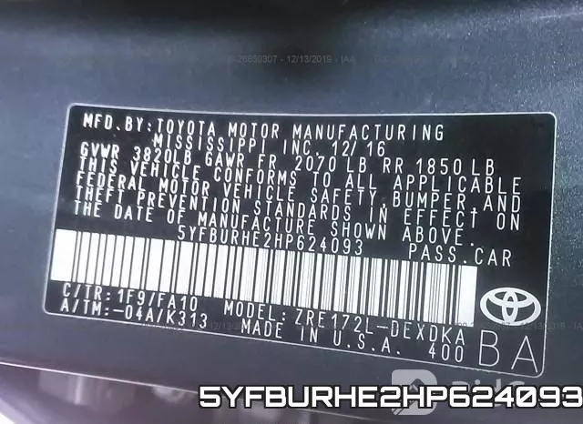 5YFBURHE2HP624093 фото 7