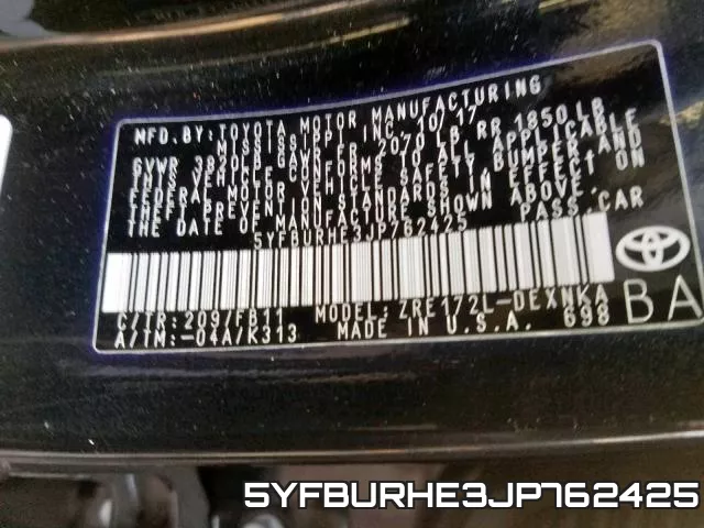 5YFBURHE3JP762425 фото 2