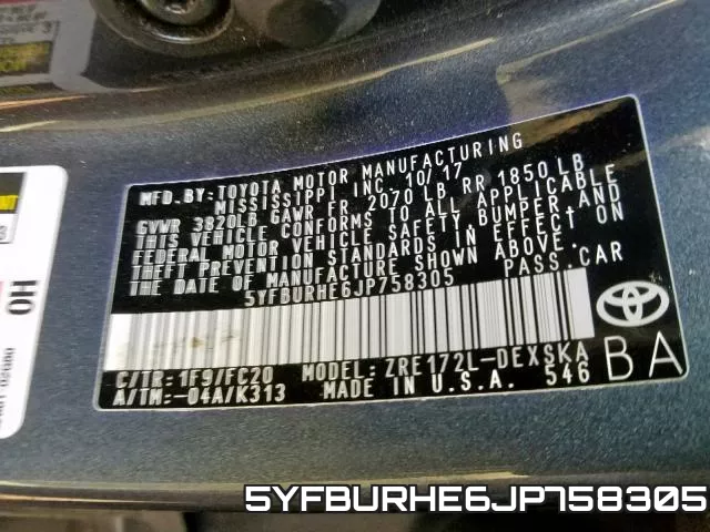 5YFBURHE6JP758305 фото 2