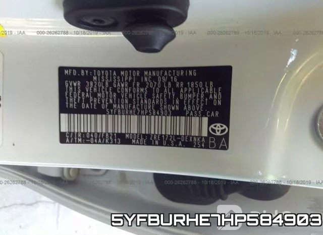 5YFBURHE7HP584903 фото 8