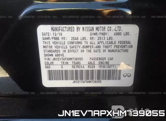 JN1EV7APXHM739055 фото 9