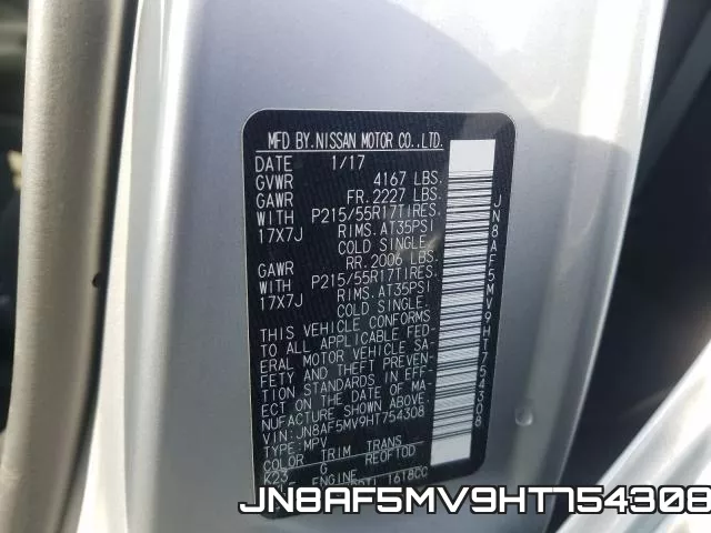JN8AF5MV9HT754308 фото 2
