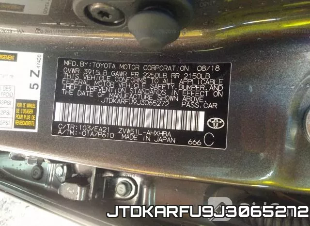 JTDKARFU9J3065272 фото 9