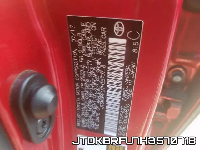 JTDKBRFU7H3570718 фото 2