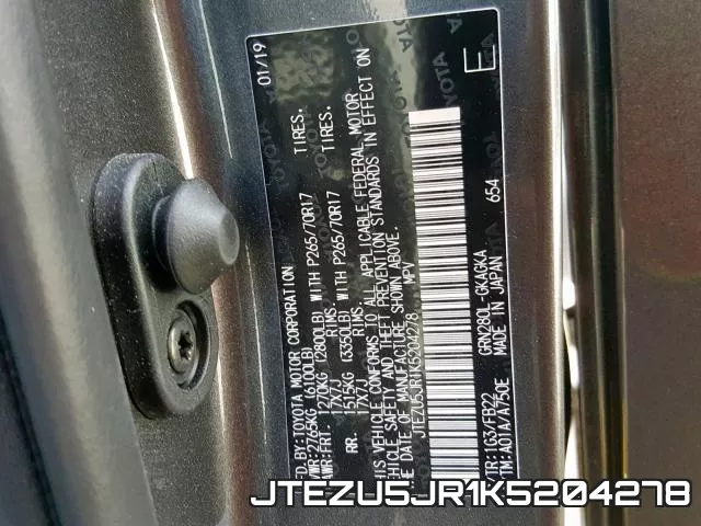 JTEZU5JR1K5204278 фото 2