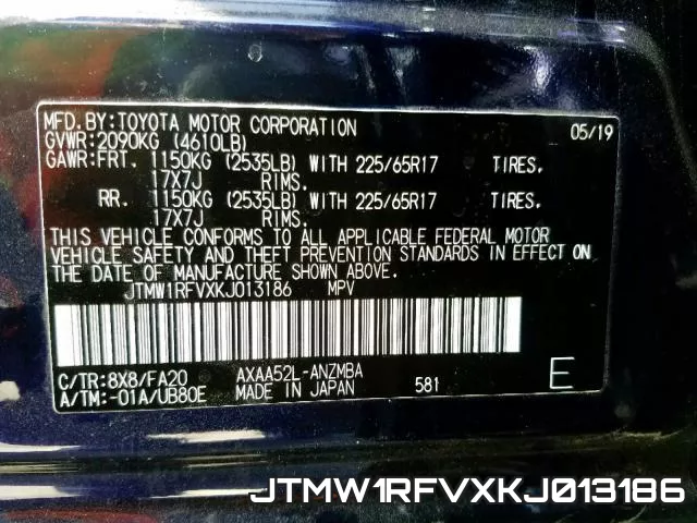 JTMW1RFVXKJ013186 фото 2