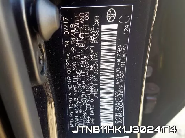 JTNB11HK1J3024174 фото 2