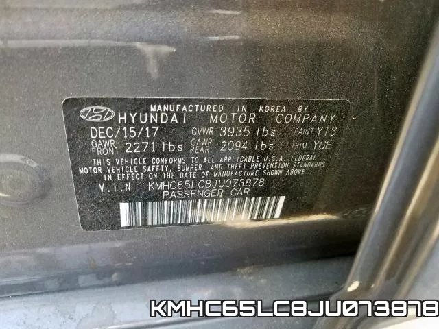 KMHC65LC8JU073878 фото 2