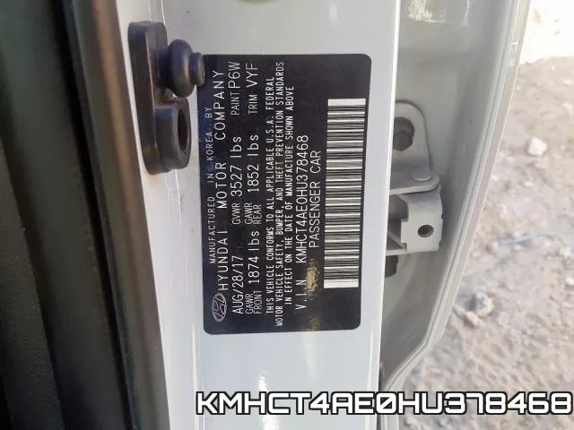 KMHCT4AE0HU378468 фото 2