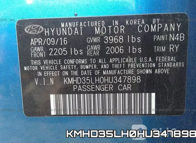 KMHD35LH0HU347898 фото 8