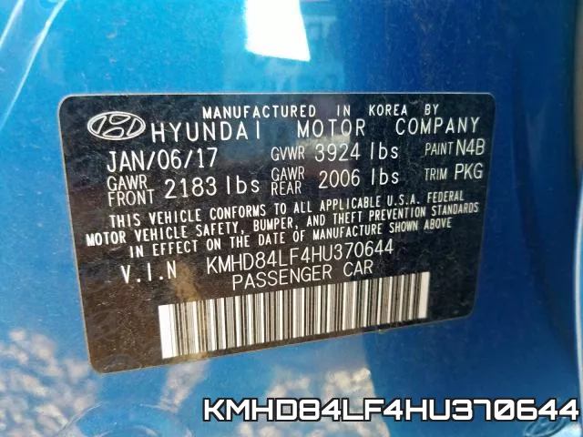 KMHD84LF4HU370644 фото 2