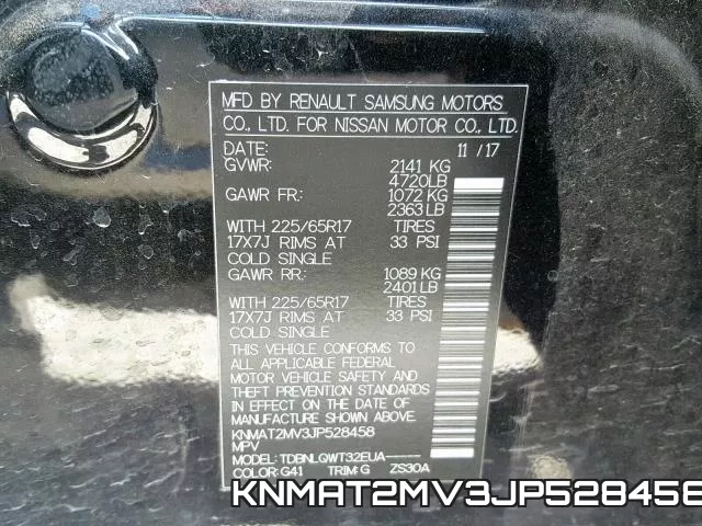 KNMAT2MV3JP528458 фото 2