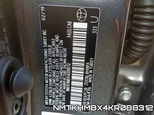 NMTKHMBX4KR088312 фото 2