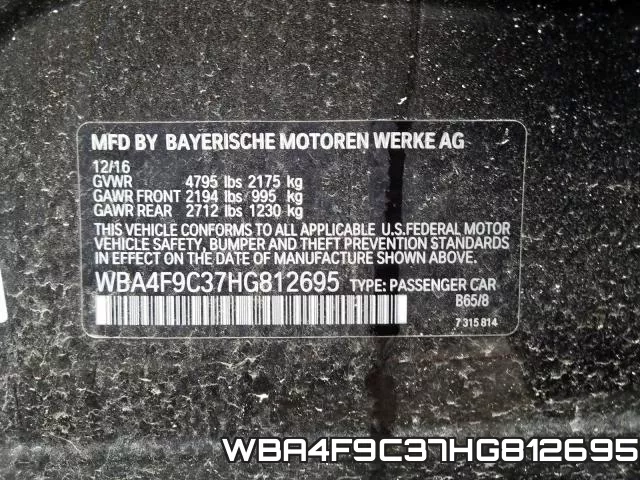 WBA4F9C37HG812695 фото 2
