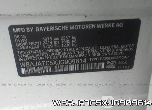 WBAJA7C5XJG909614 фото 10
