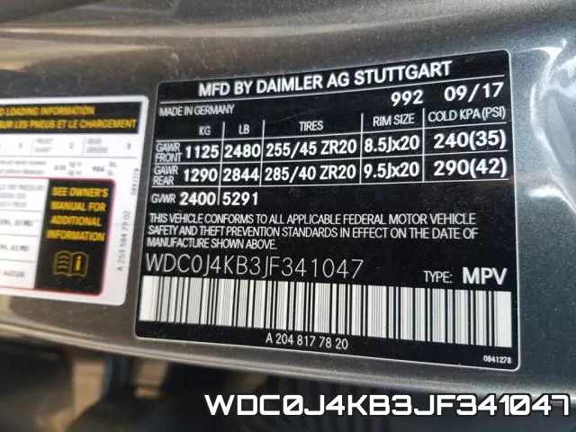 WDC0J4KB3JF341047 фото 9
